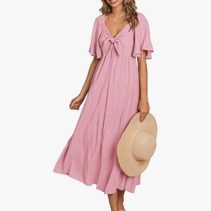 Elegant Pink Maxi Dress